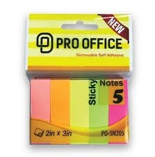 Giấy note 5 màu 2x3 Pro Office SN205